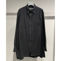 Y's for men COTTON FLANNEL CHAIN STITCH FRONT ZIP SHIRT