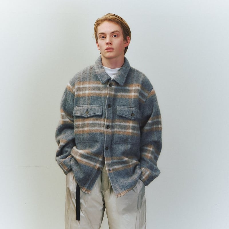 ジャケット・アウター is-ness MOHAIR SHIRT JACKET is-ness MOHAIR SHIRT JACKET | MAROON