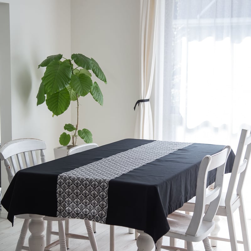 引っ張ってもズレないテーブルクロス ダマスク120㎝×190㎝ 3color展開