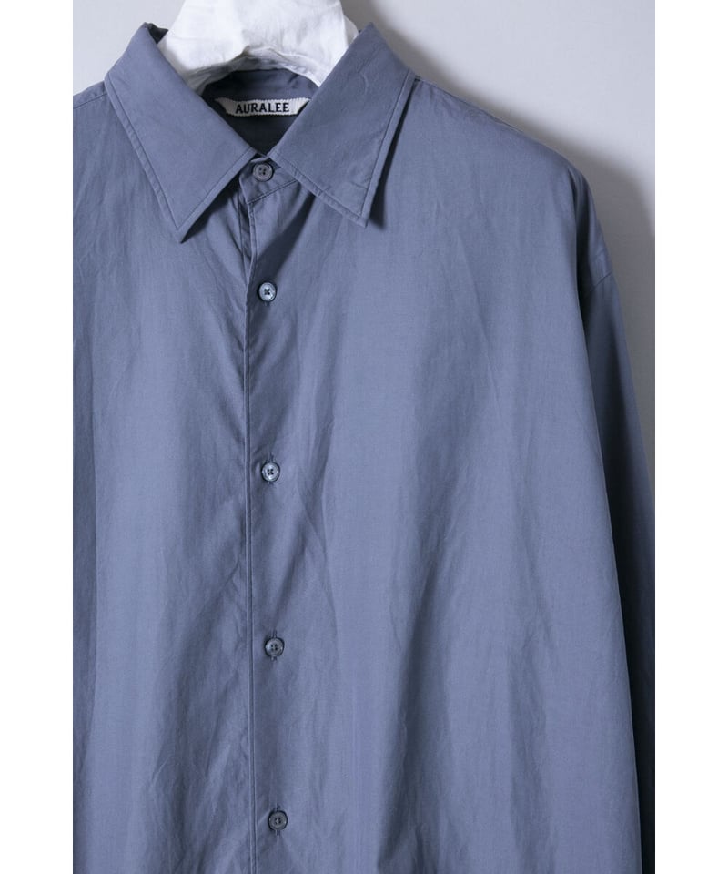 AURALEE/オーラリー/WASHED FINX TWILL SHIRTS /ダークブルーベ...