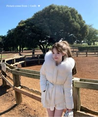 Waist Ribbon Down Jacket