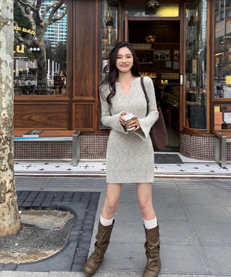 Vneck Mohair Knit OP