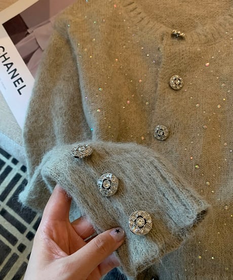 glitter Sweater Cardigan
