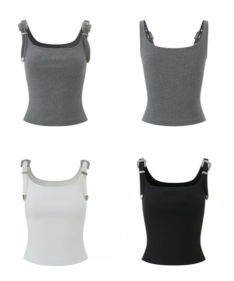 Metal Buckle Shoulder Strap Vest