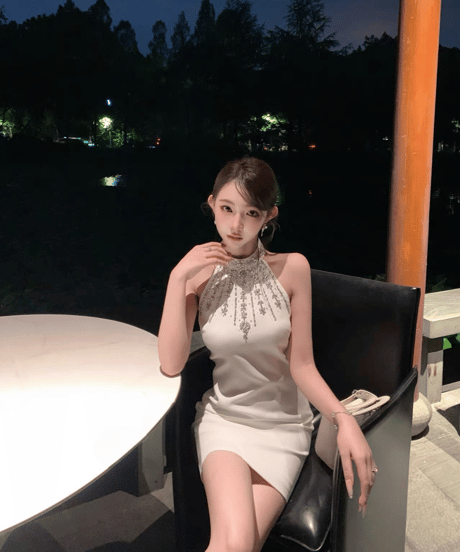 Crystal Halter Neck Dress