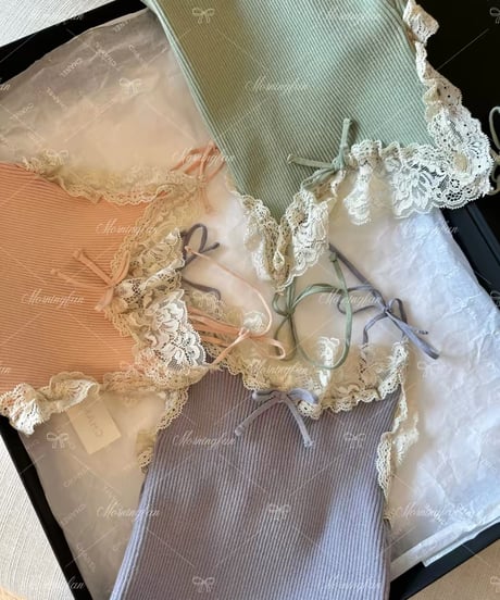 Pastel Lace Knit Camisole