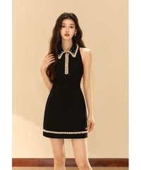French Gold Pearl Dress