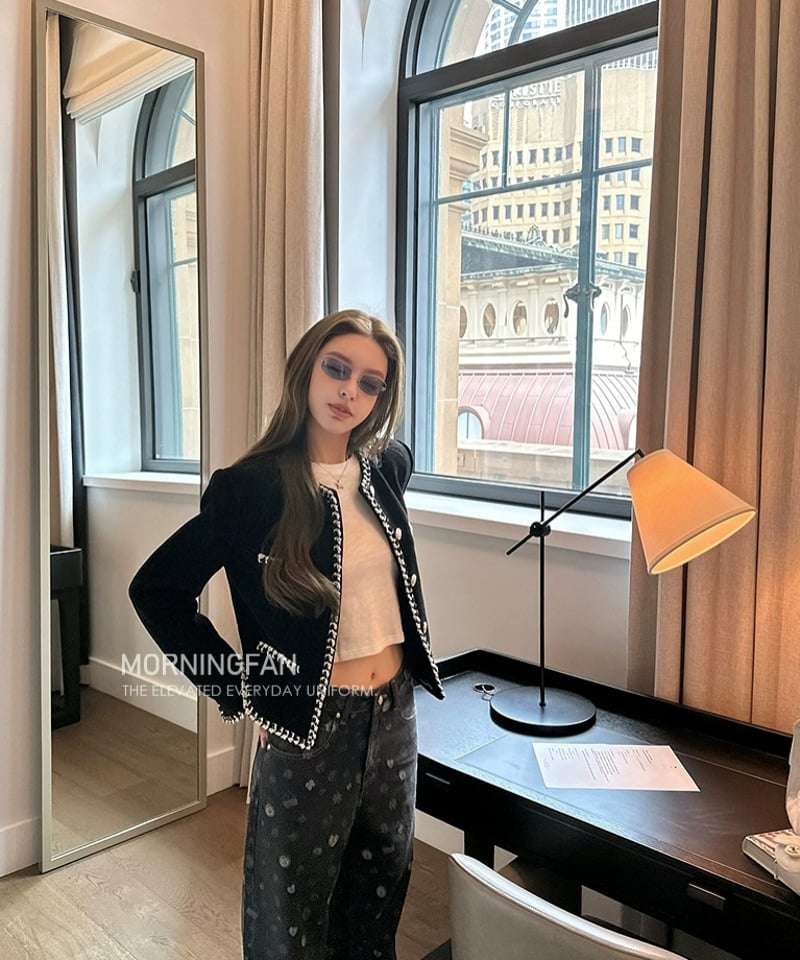 Tweed Knit Jacket | glancetokyo