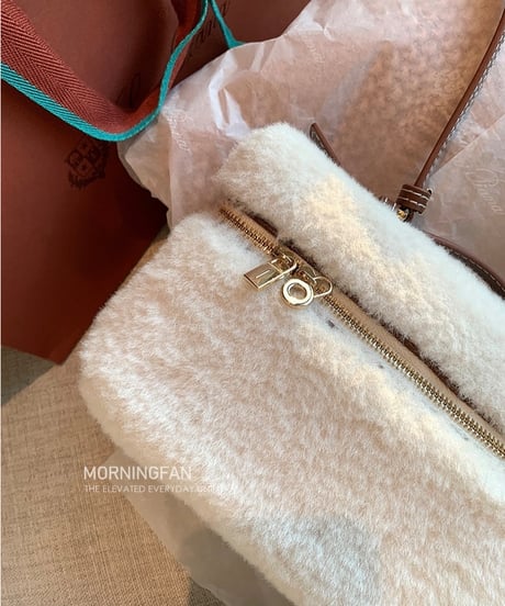 Leather Fur Lunch Box Bag