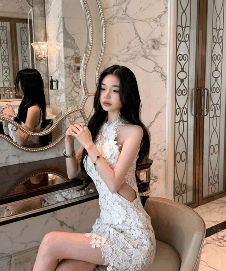 Three Dimensional Floral Dress
