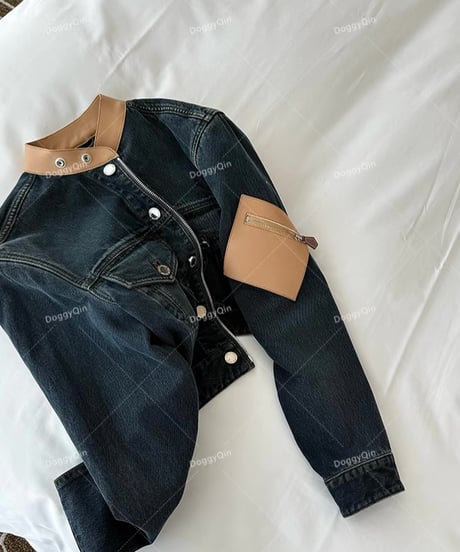 Leather Custom Denim Jacket