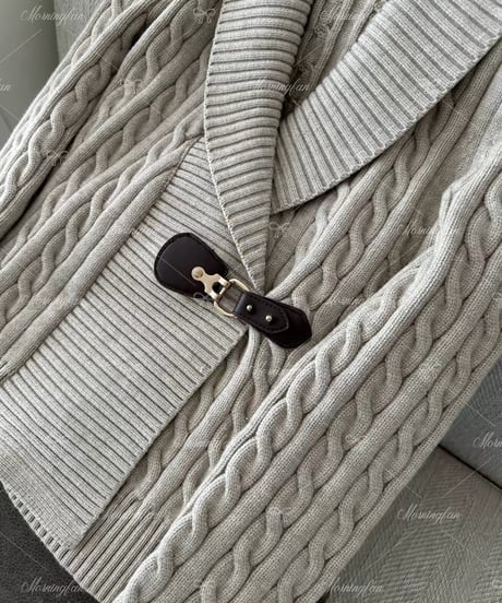 Buckled Cable-Knit Cotton Sweater 【※在庫あり5日以内配送予定】