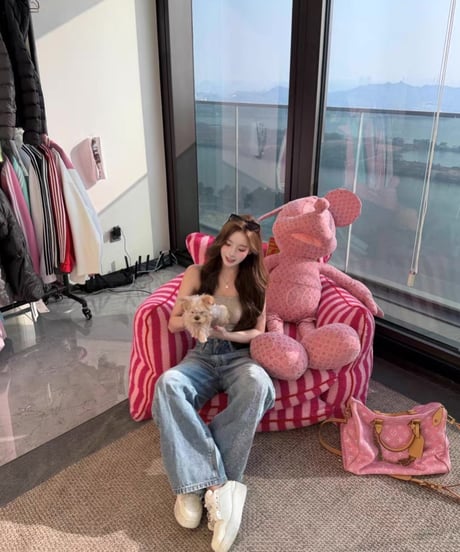 Ribbon Rhinestone Denim Pants