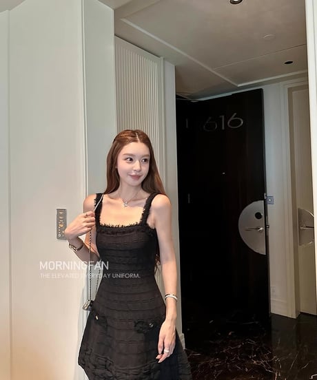 Elegant Texture Dress【Black】