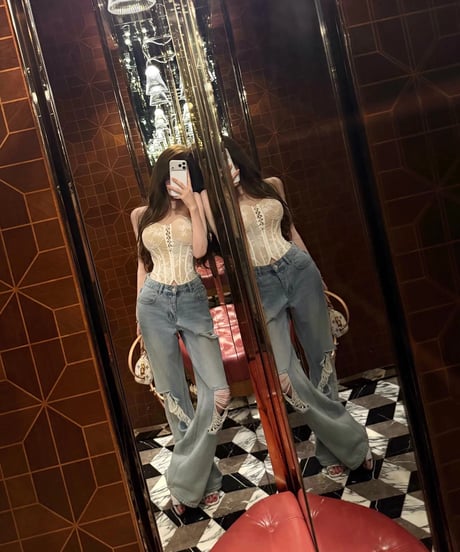 Damage Denim Pants