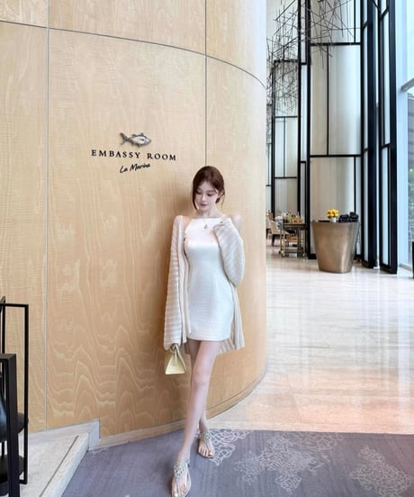 Pearl Satin Jacquard Dress