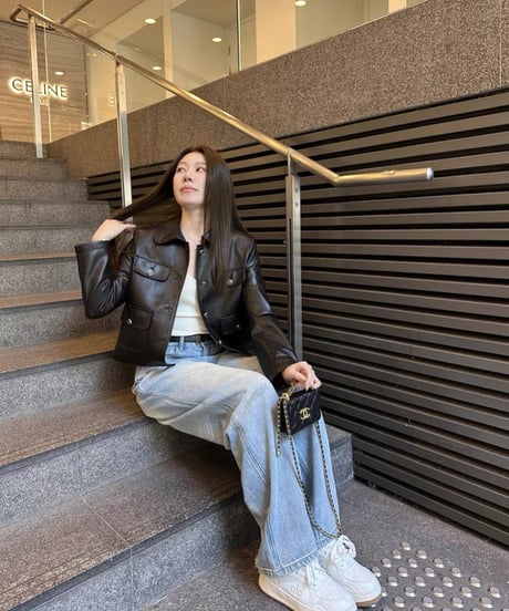 Feminine PU Leather Jacket