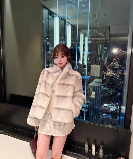 Off Shoulder Hollow Knit OP