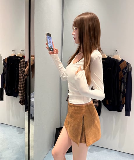 Suède Zip Skirt