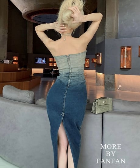 Gradation Denim Dress OP