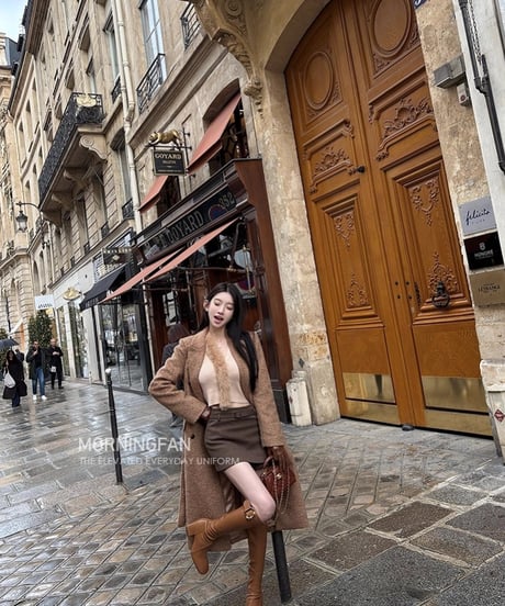 Rabbit Fur Collar Cardigan