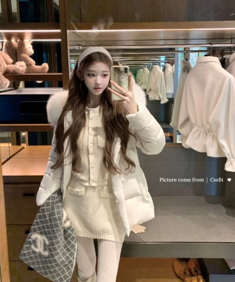 Waist Ribbon Down Jacket