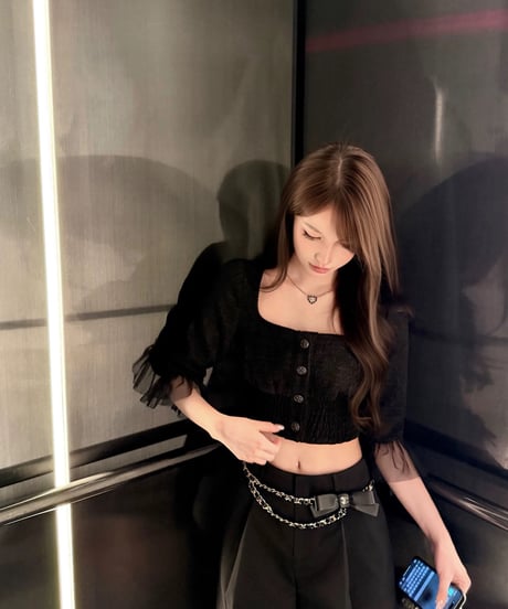 Soft Patchwork Ruffle Sleeve Top