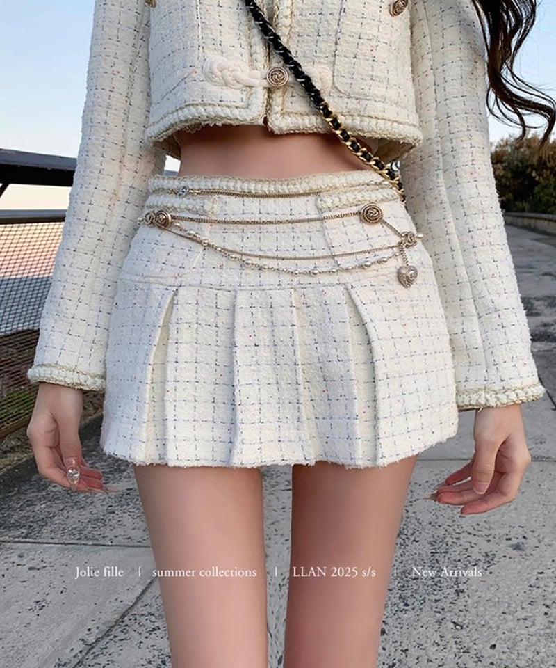 Napoléon Tweed Jacket & Skirt | glancetokyo