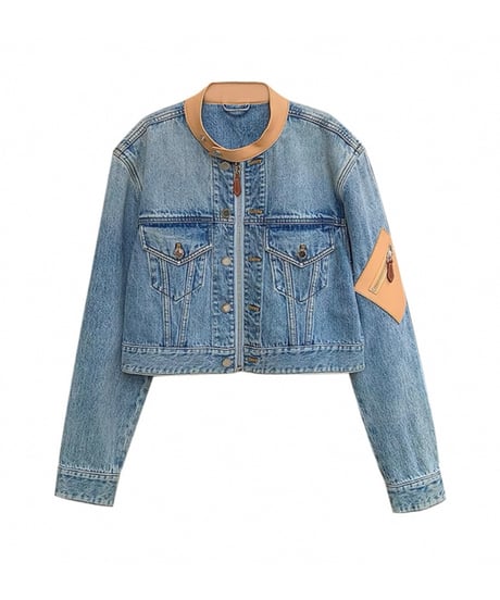 Leather Custom Denim Jacket
