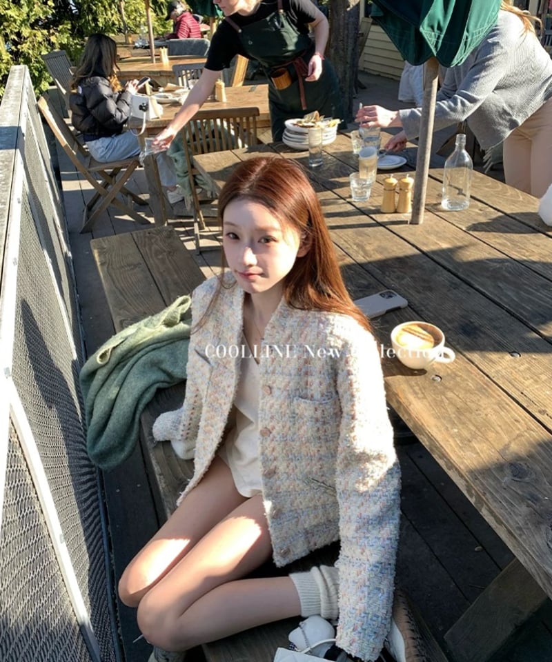glamb tweed stadium jacket 千鳥柄 M glamb tweed stadium jacket 千鳥柄 M