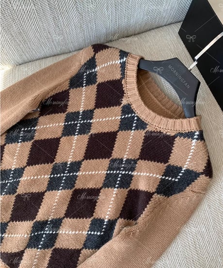 Checkered Pullover Sweater