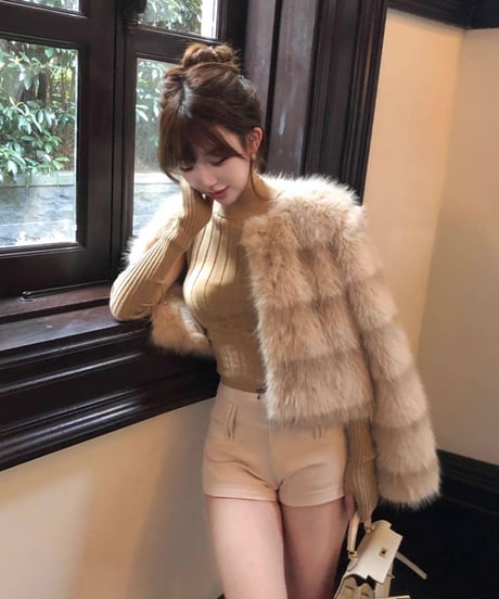 Gradation Faux Fox Fur Coat【在庫あり5日以内配送商品】