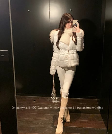 Satin Raccoon Fur Down Jaket