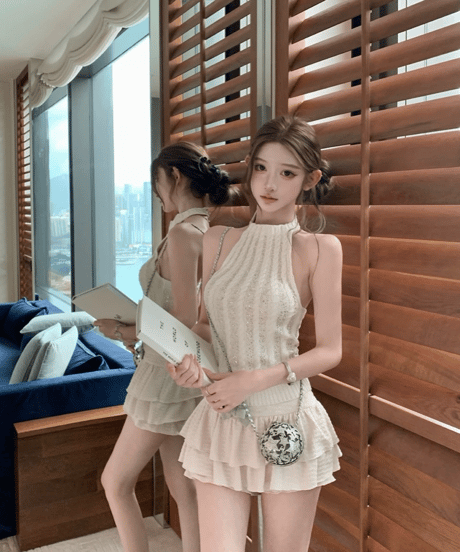 Reversible Rhinestone Knit Vest