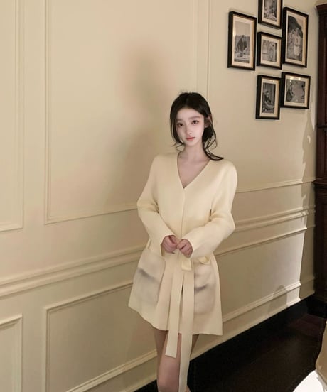 Fox Fur Pocket Long Cardigan