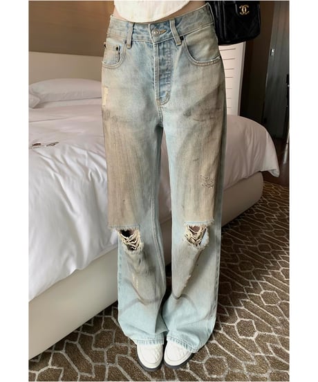 Distressed Denim Pants