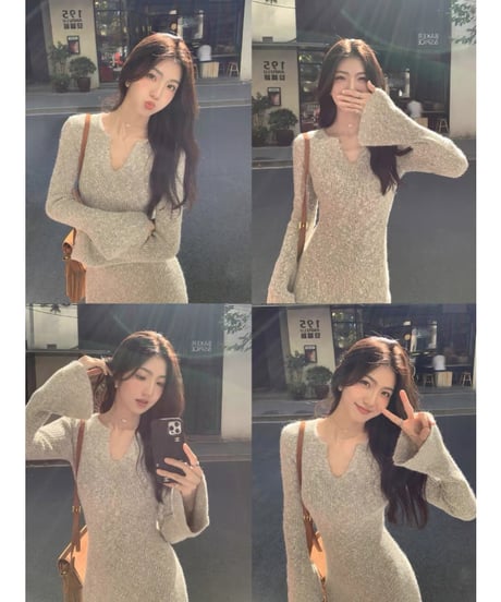 Vneck Mohair Knit OP