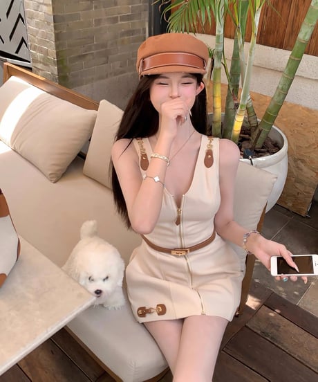 French Sleeveless Dress