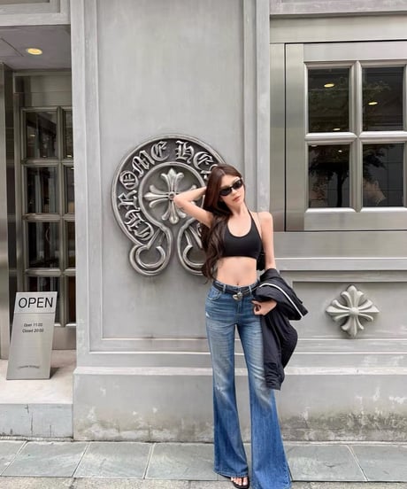 Painted Slim Denim Pants