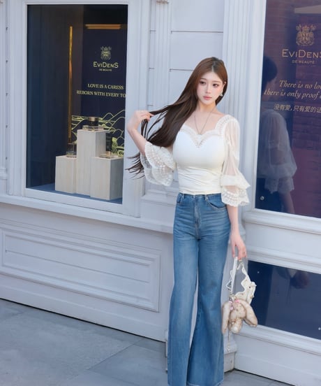 Lace Embroidery Chiffon Blouse
