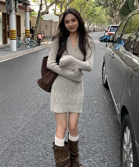 Vneck Mohair Knit OP