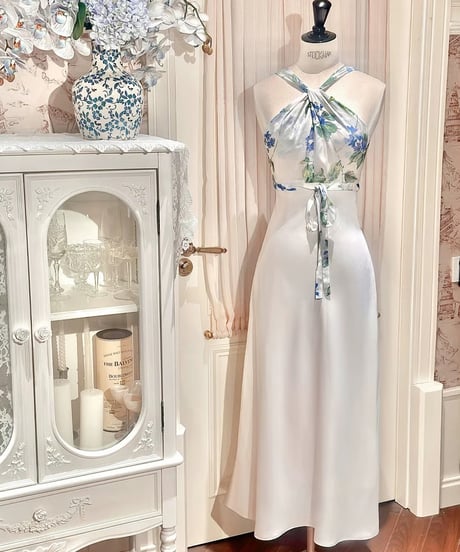 Floral Satin Patchwork Dress