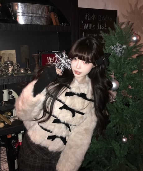 Ribbon Fur Coat Jacket