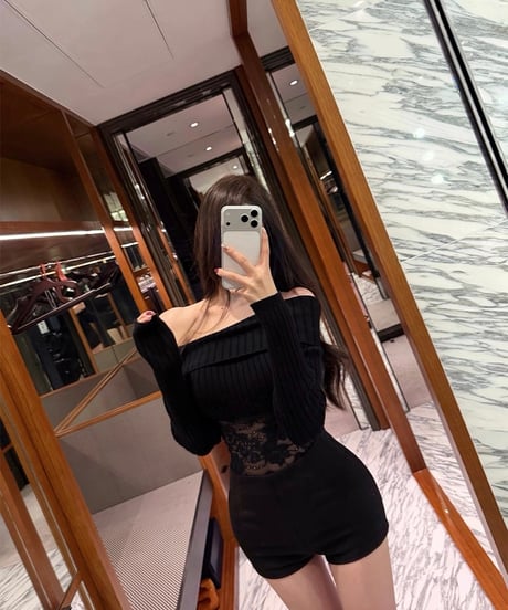 Lace Off Shoulder Knit Top