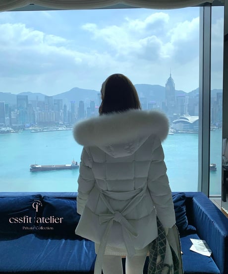 Waist Ribbon Down Jacket