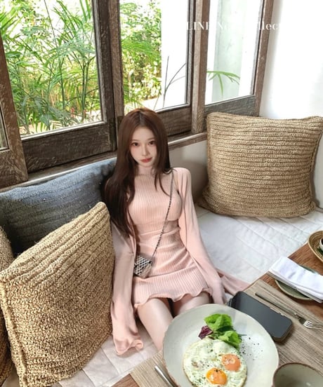 Peach Pink Knit OP
