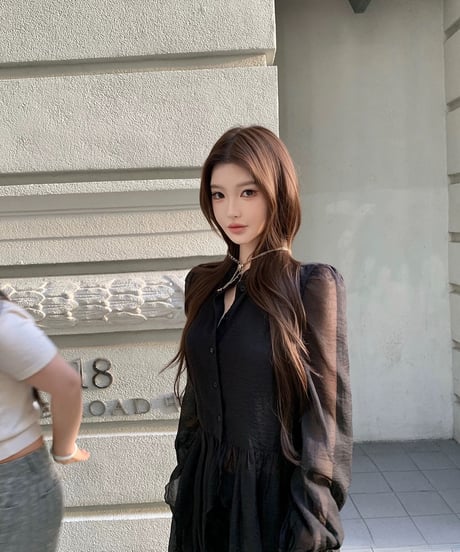 Sheer Irregular Hem Shirt