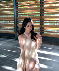 Chiffon Halter Neck Dress