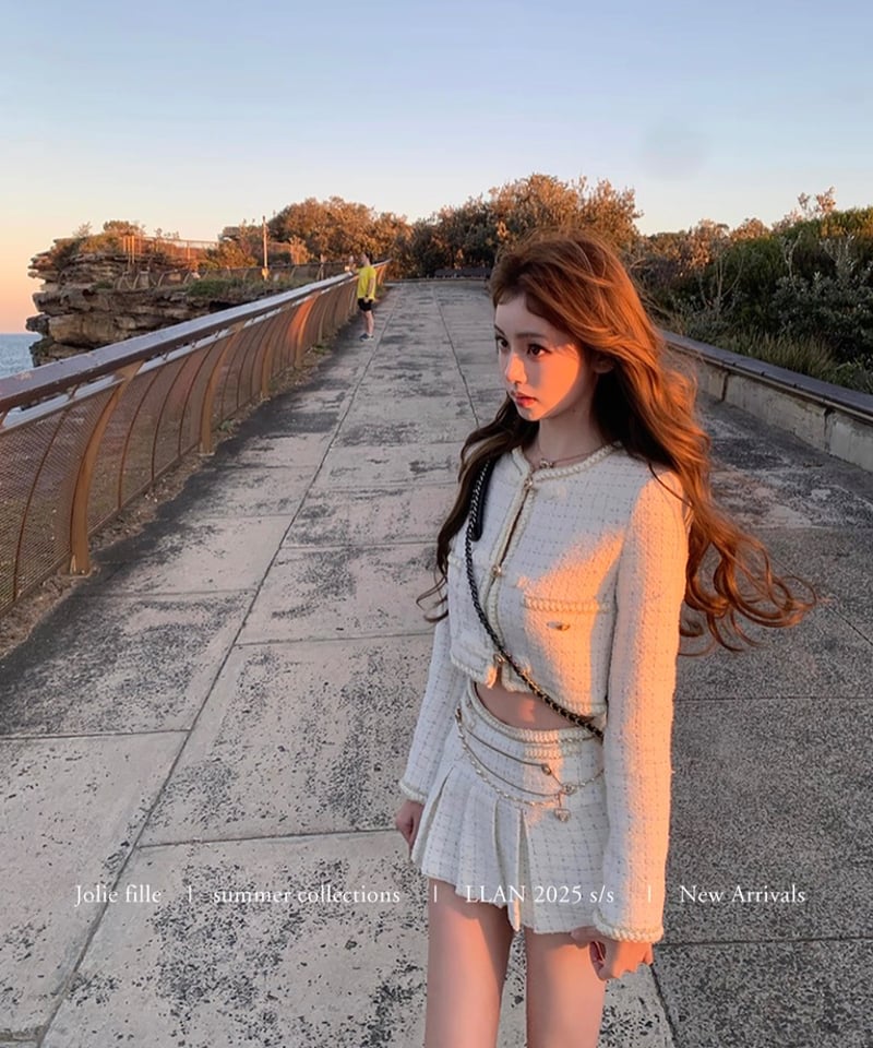 Napoléon Tweed Jacket & Skirt | glancetokyo