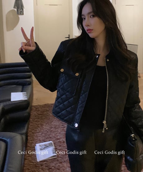 Quilting PU Leather Jaket